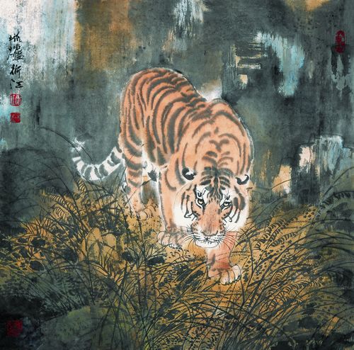 唐伯虎的猛虎下山图